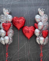 Σύνθεση Μπαλονιών με Καρδία  Γίγας Κόκκινη 91εκ